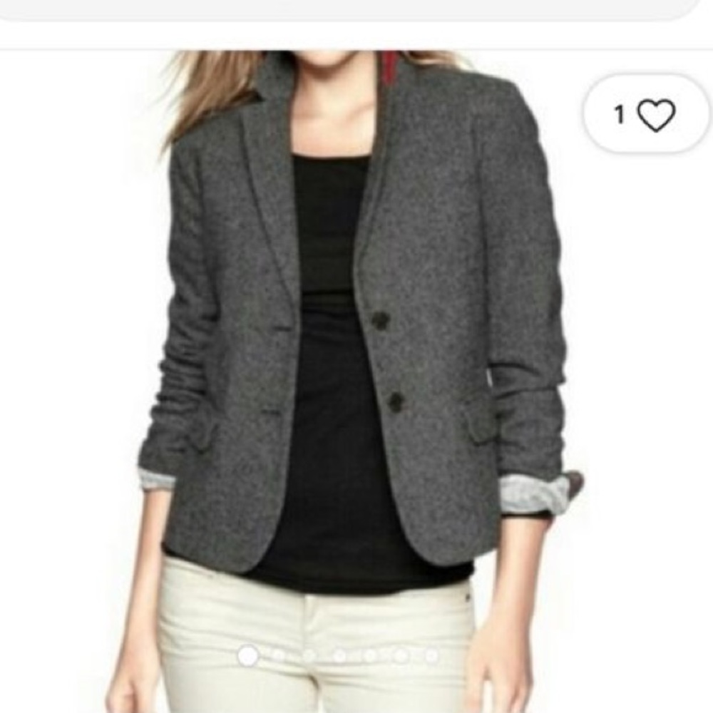 Gap Academy Wool / Silk Blended Herringbone Blazer